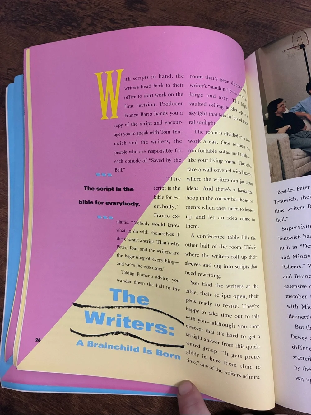 Vintage Saved by the Bell Behind the Scenes Book